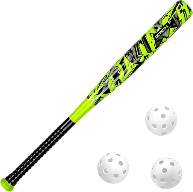 Bat & Ball Set - Graffiti Plastic Bat & Ball Homerun Set- David Ortiz Backyard Baseball Set for Youth, Kids, Teenagers, Adults (Bat & Ball Set, Blue)