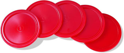 Pack of 5 Red 2-inch Mini Air Hockey Table Pucks