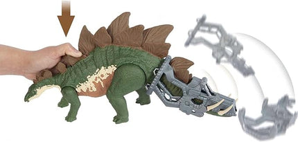 Mattel Jurassic World Toys Camp Cretaceous Mega Destroyers Stegosaurus Dinosaur Action Figure, Toy Gift with Movable Joints, Attack and Breakout Feature