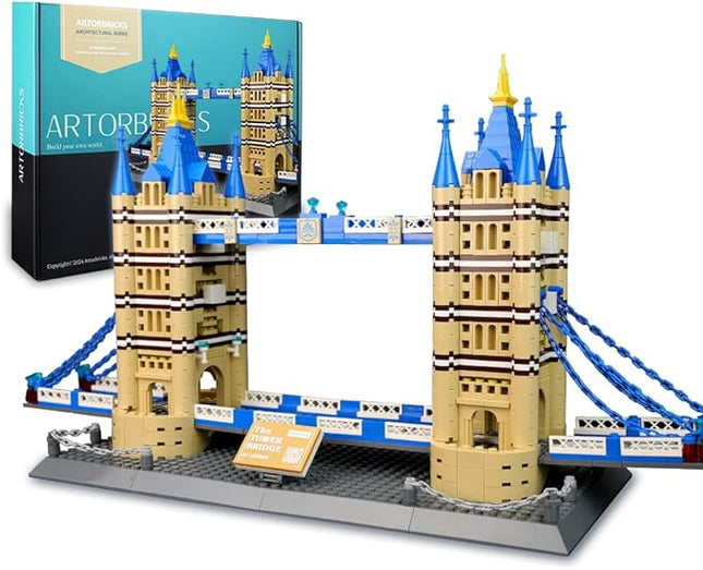ArtorBricks Architectural Tower Bridge Building Large Collection Building Set Model Kit and Gift for Adults(1052 Pieces)
