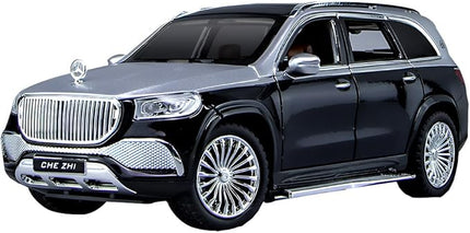 1/24 Scale Benz GLS600 SUV Toy Car, Zinc Alloy Diecast Car Model with Sound Light and Pull Back Function, Collectible Children's Toy Vehicles for Boys Adults Gift