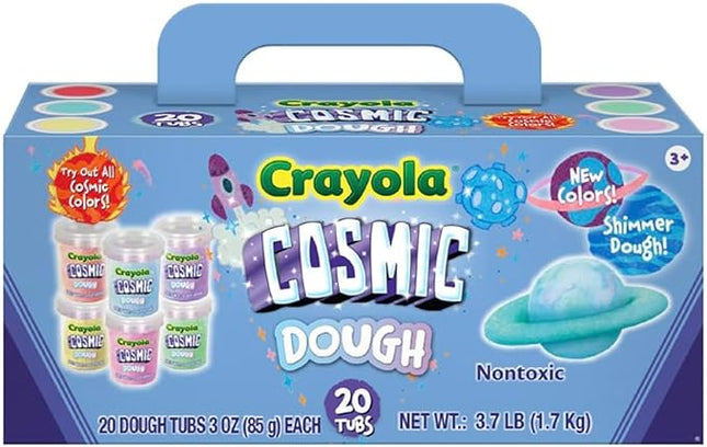 Crayola Cosmic Dough 20pk x 3oz - Special Effects Kids Toys, Party Favors, School Supplies - Sparkly Non-Toxic Play Dough for Creative Learning and Skill Building, Treasure Box Toys for Classroom