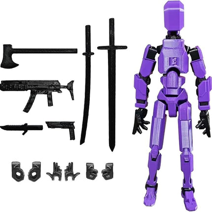 Assembly Completed T13 Action Figure, Titan 13 3D Printed Action Figure, 3D Printed Titan13, Assembled Dummy 13 Lucky 13 Toy Figure