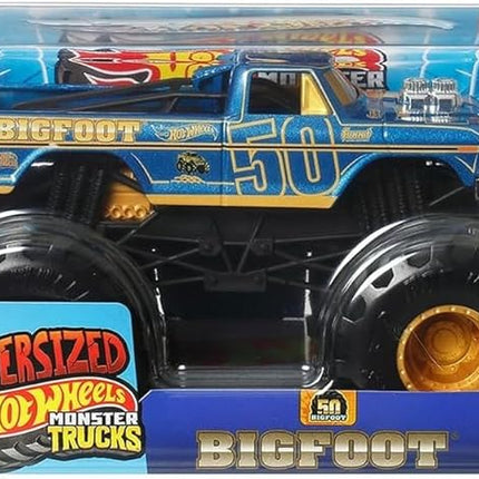 Hot Wheels Monster Trucks Oversized 50th Anniversary Bigfoot 1:24 Scale