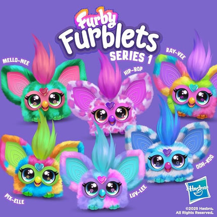 Furby Furblets Mello-Nee Mini Friend, 45+ Sounds, Summer Chill Music & Furbish Phrases, Electronic Plush Toys, Watermelon Red & Green, Back to School Gifts, Ages 6+