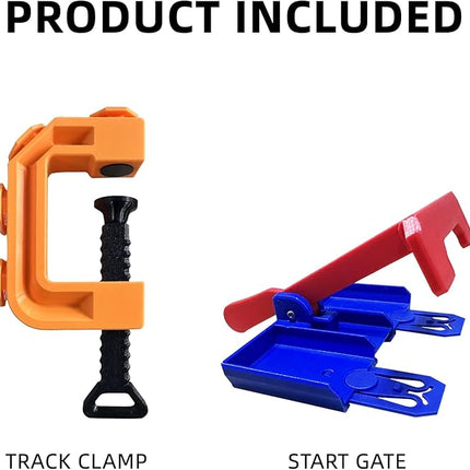 Clamp and 2 Lane Starter Gate Compatible with Hot Wheels(Starting Gate + Clamp Combo)