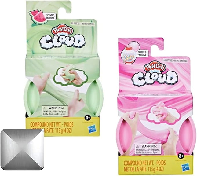 Play-Doh Super Cloud Scent Bundle - Watermelon & Bubble Gum, Green,Pink