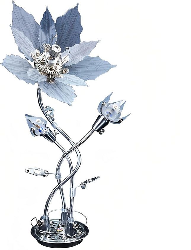 ZUNPINSPACE 3D Flower Puzzle Metal Model Kit, 3D Metal Puzzle Adult, 3D Mechanical Model，Brain Teaser Puzzles DIY Assembling Flower for Stress Relief - Exquisite Gifts for Teenagers and Adults