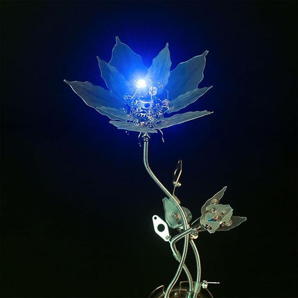 ZUNPINSPACE 3D Flower Puzzle Metal Model Kit, 3D Metal Puzzle Adult, 3D Mechanical Model，Brain Teaser Puzzles DIY Assembling Flower for Stress Relief - Exquisite Gifts for Teenagers and Adults