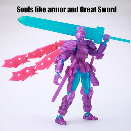 9ltoywodu Action Figure, Matte Plastic Knight Warrior Toy, 7.17x3.46x1.77 Inch, Assembly Required