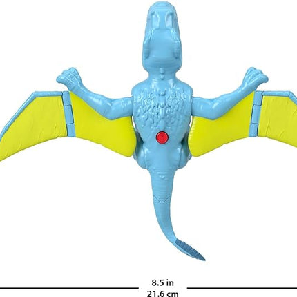 Fisher-Price Imaginext Jurassic World Dinosaur Action Figure with Kid-Activated Wing Motion, Approx 7.5-inch Dimorphodon Dino Toy