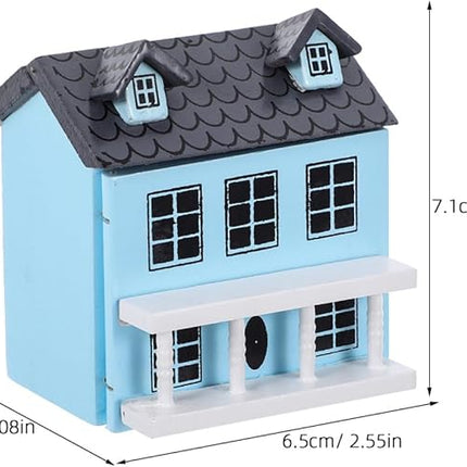 Toyvian Miniature Wooden Dollhouse Kit - Christmas Village Houses & Tiny Toy House Model