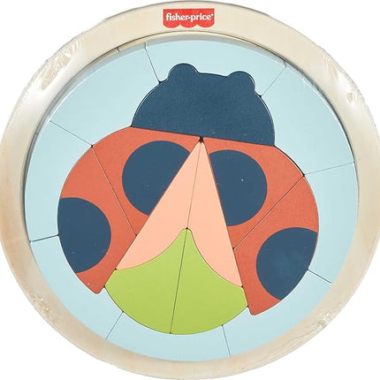 Fisher-Price Wood Preschool Toy Jigsaw Puzzle, Tiny Garden Lady Bug 18-Piece Wooden Activity for Fine Motor Play Kids Ages 3+ Years (Amazon Exclusive)