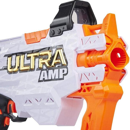 Nerf Hasbro Ultra Amp Motorised Blaster, 6-Dart Clip, 28.6 x 27.3 x 45.1 cm, Multicolor, Compatible With Ultra Darts, N-A