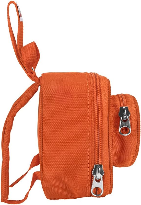 LEGO Kids Brick Mini Backpack Accessory Pouch with Novelty Backstraps, Snaps to Belt or Full-Size Backpack, Holds Small Items like Keys & Headphones, Orange