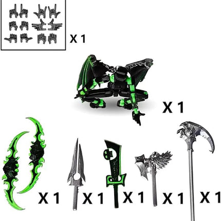 T13 Action Figure Set, 3D Printed Multi-Jointed Movable Robot Dummy Set Lucky 13 Action Figure Articulated, for Collectors Desktop Decorations (Darkness)