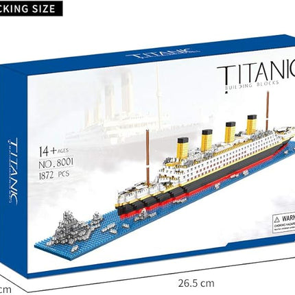 Titanic Architecture Set Micro Building Blocks Model Kit for Adults, Teens and Kids Age of 14+ 1872 Pieces