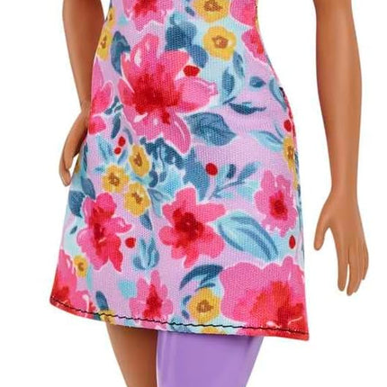Barbie Fashionistas Doll #189 with Pink Hair & Prosthetic Leg Wearing Floral Dress & Accessories Including Sneakers & Sunglasses