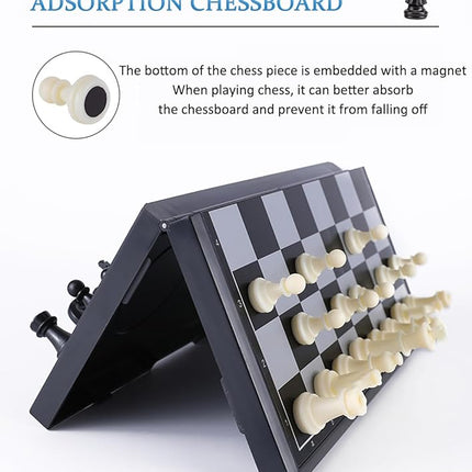 Chess Sets Magnetic Board Games - 11.8 Inches Travel Chess Board, Foldable & Portable Gifts Classic 2-Player Strategy Family Games Educational Toys for Teens and Adults