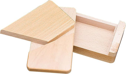 Impossible Puzzle Box Secret Money Box Mini 3D Brain Teaser Toy Cash Card Boxes Surprise Wooden Magic Box