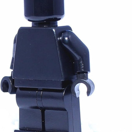 LEGO Minifigure Plain All Black Monochrome Head Torso Arms Hands Legs Body
