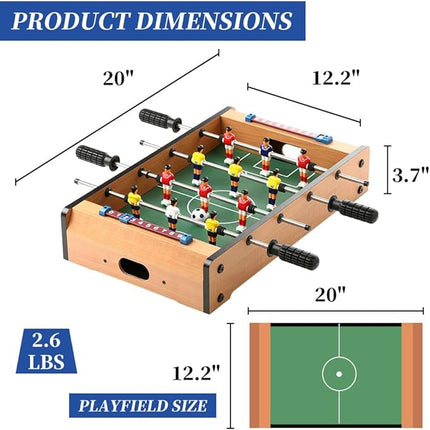TALLO 20” Foosball Table Portable for Outdoor and Indoor Game Sets