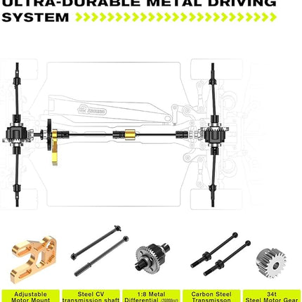 AMORIL 1/10 Carbon Fiber On-Road Drift Car Roller,Electric Touring Rally Car Chassis Frame Body with Alloy Wheel,Split Steel Driveshaft,Speed Bash Roller, Blue