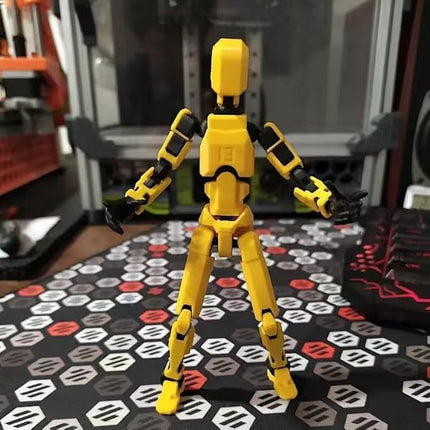 Titan 13 Action Figure,2025 New Lucky Robot 13 Action Figures,3D Printed Action Figure,Dummy Robot 13 Action Figures Desktop Decorations Game Gifts (Yellow,1pc)