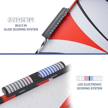 Air Hockey Table, Indoor Hockey Arcade Game Table w/2 Pucks, 2 Pushers, LED Scoreboard, Powerful 12V Motor, Perfect for Adults and Kids, Game Room, Home, Office