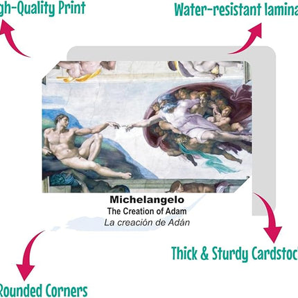 Menique Memory Matching Game – Famous Paintings for Adults & Kids – 70 Cards (35 Pairs) – Bilingual Art Game – Educational & Concentration Activity