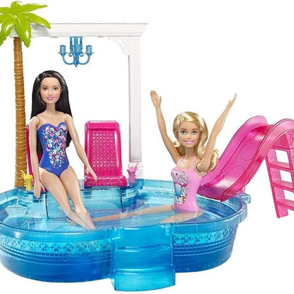 Barbie Glam Pool and Slide with Chairs, Chandelier and Smoothies