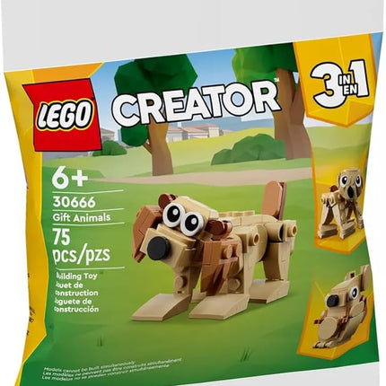 LEGO Creator 30666 Gift Animals Dog Bear Squirrel 3 in 1 Polybagged 75 Piece Set