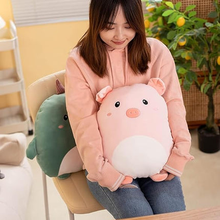 Soft Flat Pig Plush Hugging Pillow Cute Pink Pig Stuffed Animal Piggy Plushies Toys Kids Piglet Anime Cushion for Birthday, Valentine's Day, Christmas...12 Inch