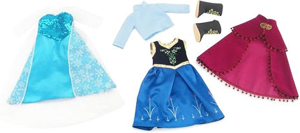 Emily Rose 18 Inch Doll Princess Costume Set 6-PC | 2 Complete Fairytale Outfits with Shoes - Compatible with American Girl, Our Generation, My Life As, and Adora Dolls | USA Brand