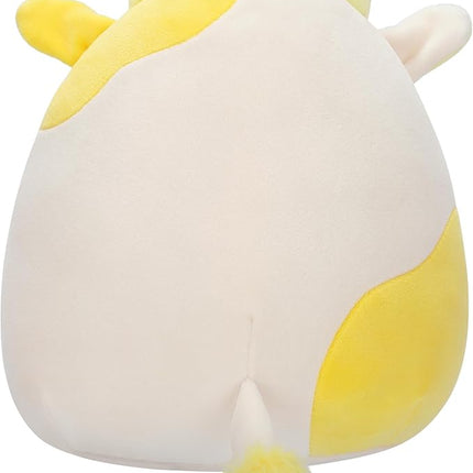 Squishmallows Original Plush 19 cm - Bodie the Cow Yellow and White - Official Jazwares Plush Toy