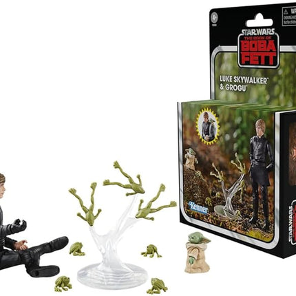 Star Wars: The Book of Boba Fett Vintage Collection Luke Skywalker & Grogu Action Figures 10 cm