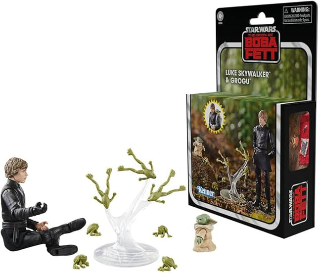 Star Wars: The Book of Boba Fett Vintage Collection Luke Skywalker & Grogu Action Figures 10 cm