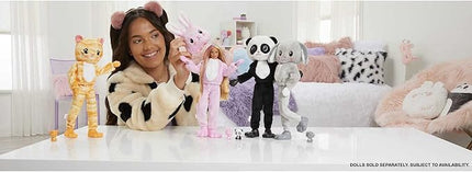 Barbie Cutie Reveal Fashion Doll with Puppy Plush Costume & 10 Surprises Including Mini Pet & Color Change