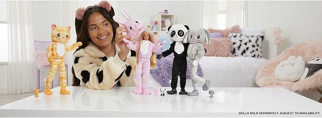 Barbie Cutie Reveal Fashion Doll with Puppy Plush Costume & 10 Surprises Including Mini Pet & Color Change