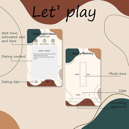 40 Scratch Off Date Night Ideas Cards, Romantic & Adventurous Engagement Couples Games Gifts, Anniversary Newlywed Wedding & Valentines Day Gifts for Him, Her, Boyfriend, Girlfriend, Husband or Wife