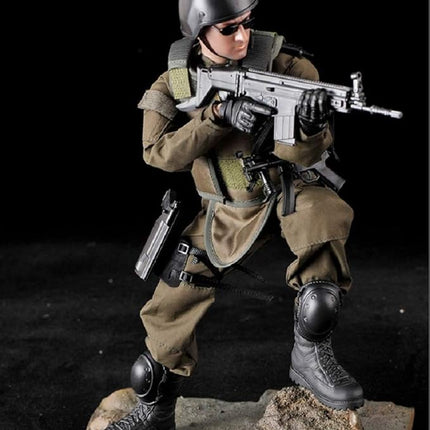 7Buy 12in Action Figures Toy 1:6 Stand Bendable Soldier Model Toy (Medic)