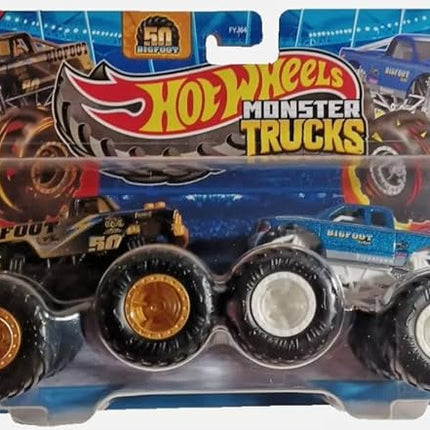 Hot Wheels Monster Trucks Bigfoot 50th vs Big Foot Classic Demolition Doubles Diecast 1:64 Scale