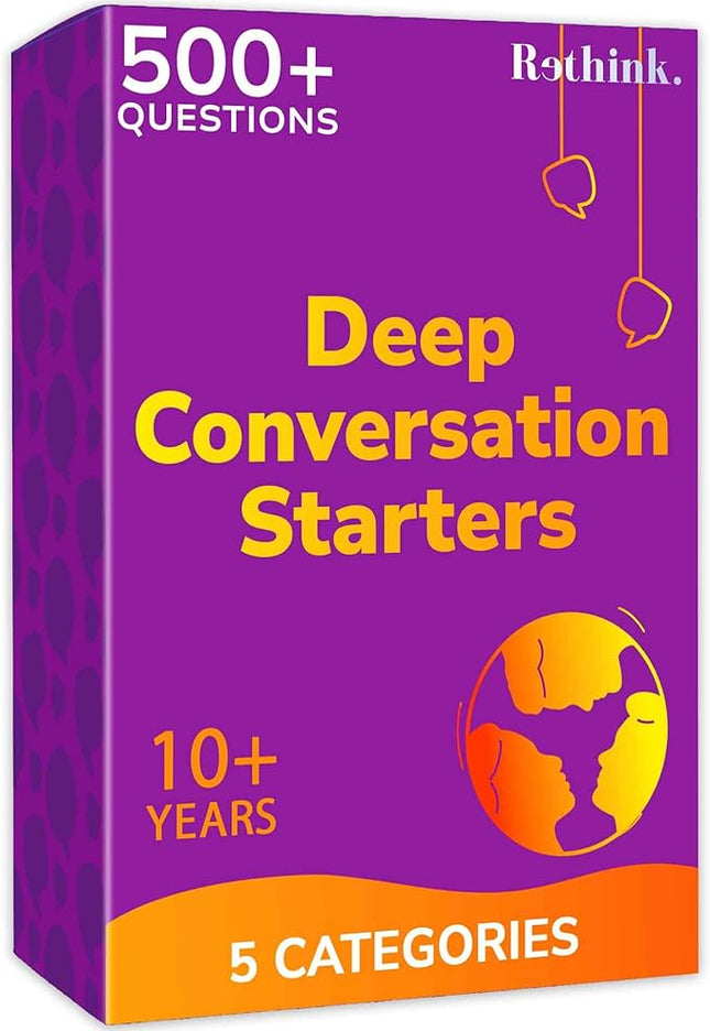 QUOKKA Conversation Cards Game - Universal Edition| 500 Questions | Original Version | Share Thoughts - Fun Talking Board Game for Family Night