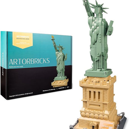 ArtorBricks Statue of Liberty Architecture Model Kit - 1577-Piece Premium Building Set for Collectors, Detailed Display & Thoughtful Gift Idea