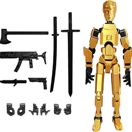 Assembly Completed T13 Action Figure, Titan 13 3D Printed Action Figure, 3D Printed Titan13, Assembled Dummy 13 Lucky 13 Toy Figure