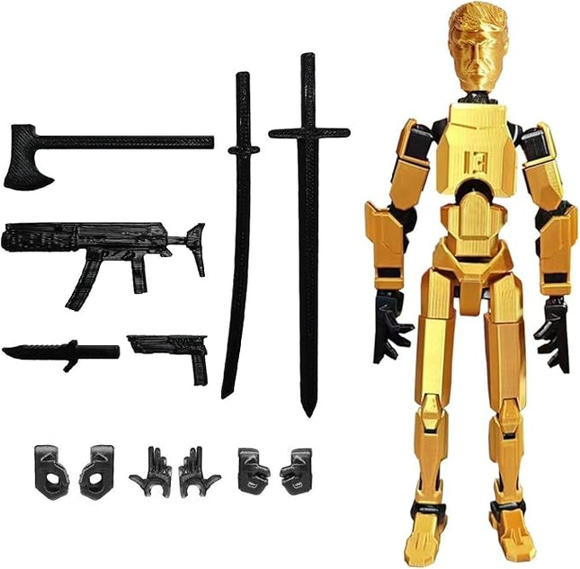 Assembly Completed T13 Action Figure, Titan 13 3D Printed Action Figure, 3D Printed Titan13, Assembled Dummy 13 Lucky 13 Toy Figure