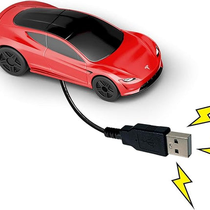 Hot Wheels Toy Car RC Tesla Roadster in 1:64 Scale, Remote-Control Vehicle with Controller & USB Cable, Works On & Off Track