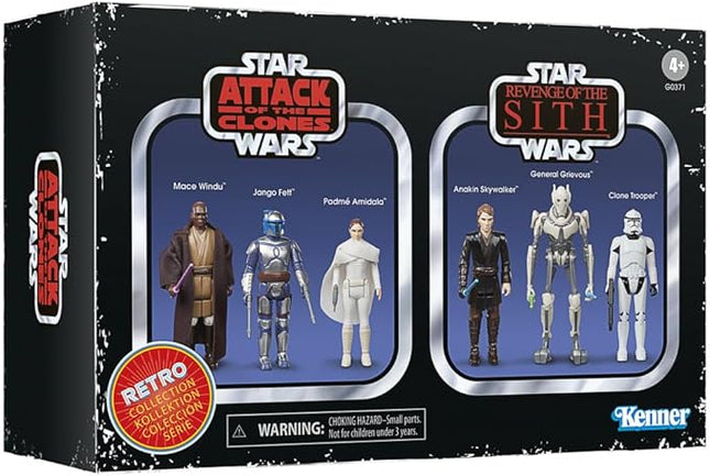Star Wars The Retro Collection - Attack of the Clones Revenge of the Sith Collectible Figure Multipack