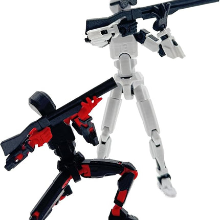 3D Printed 5.54-inch Multi-Jointed Action Figures Dummy13, Full Body Mechanical Movable Toy, Multiple Accessories, Hand Painted Figure, Desk Decoration, Creative Gifts (Sport-set2)