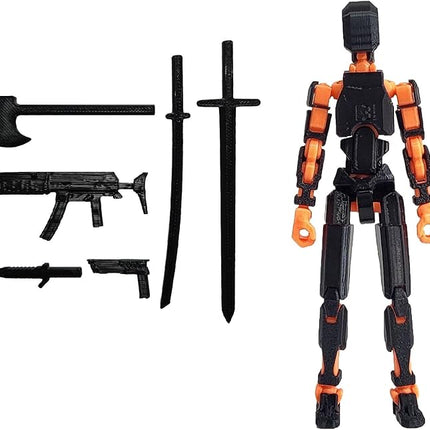 Assembly Completed T13 Action Figure, Titan 13 3D Printed Action Figure, 3D Printed Titan13, Assembled Dummy 13 Lucky 13 Toy Figure